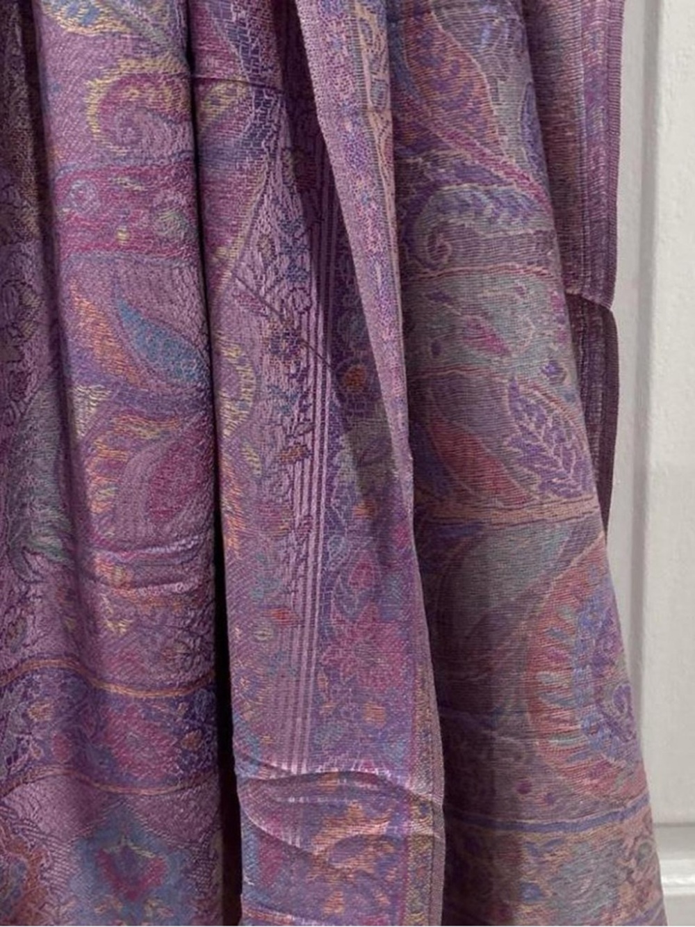 New | Limited Edition: Ube Purple Pastel Multicolor Pashmina Shawl - Picture 3 of 4